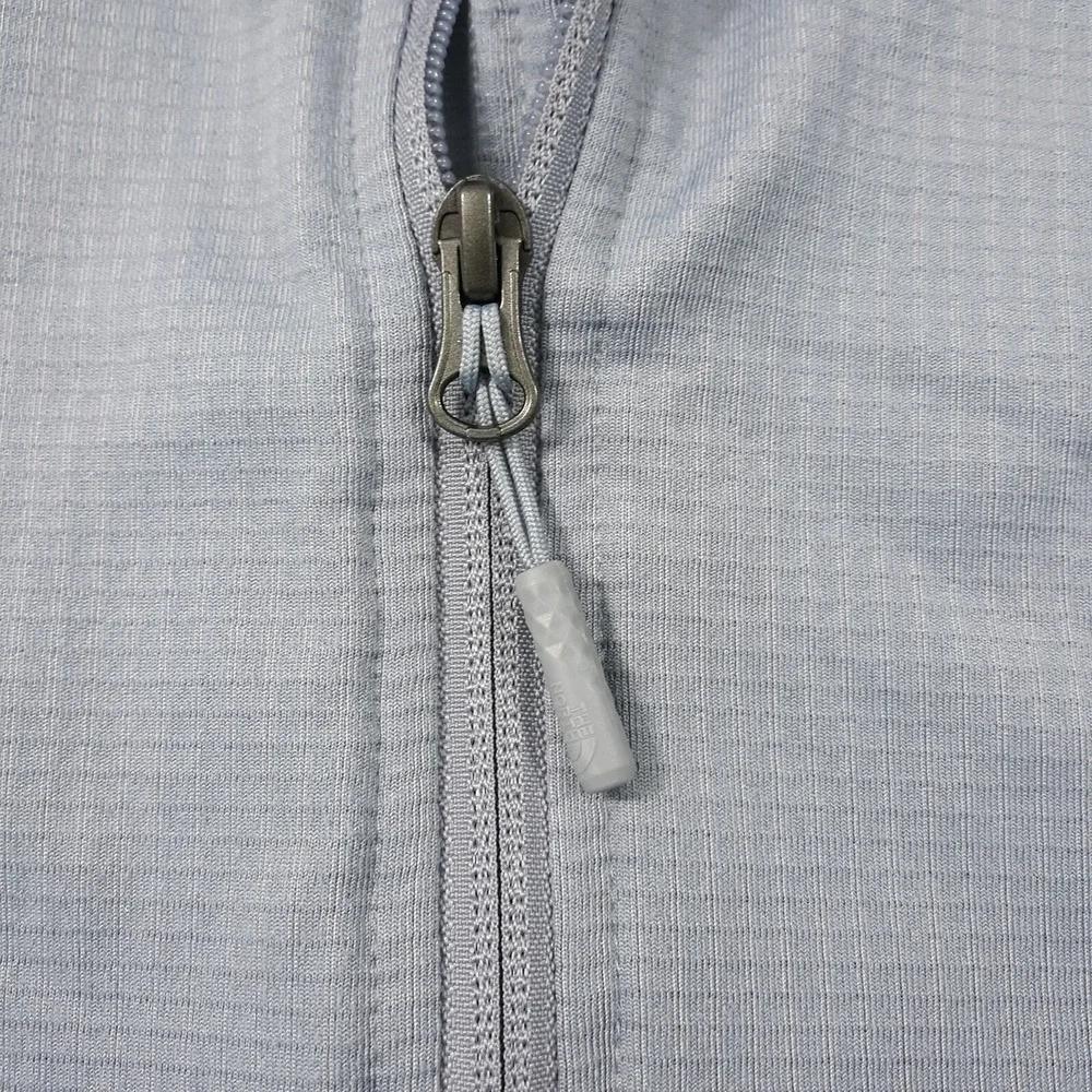 The North Face Pullover Sweatshirt 1/2 Zip Mens Size Medium Gray Waffle Knit